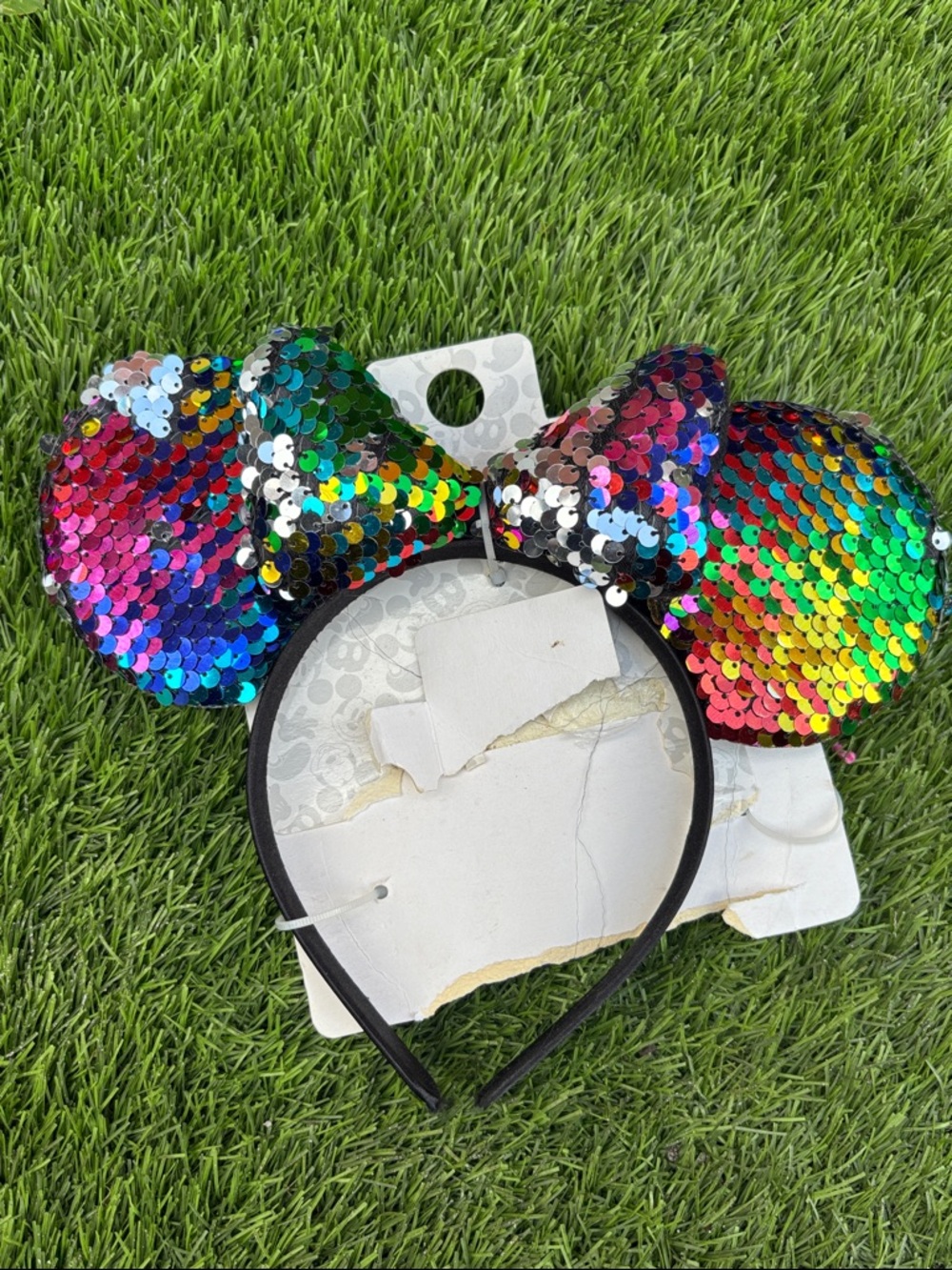 Disney Multicolor Sequin Minnie Ears Headband